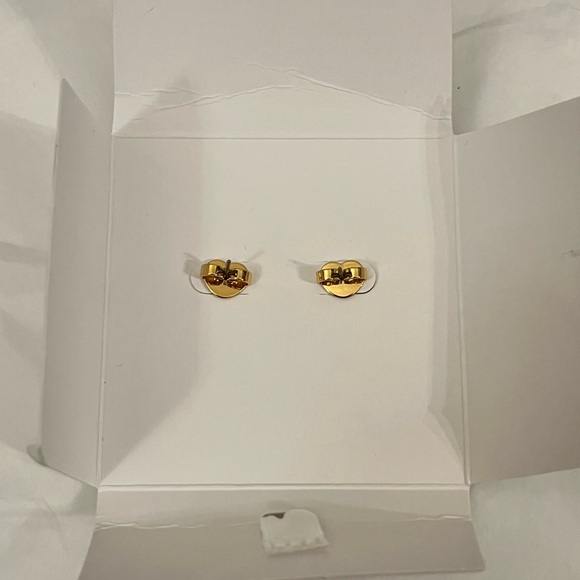 Kate Spade Teardrop Pearl Earrings with Gold Accents - Picture 2 of 3